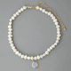 thumbnail image 2 of Collar De Perlas Naturales Cultivadas Para Mujer Elegante Gargantilla Dama Regalo Xtellar blanco, 2 of 3