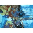 thumbnail image 1 of Ahgly Company Indoor Rectangle Oriental Light Blue Industrial Area Rugs, 3' x 5', 1 of 4