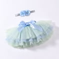 thumbnail image 2 of TAIAOJING Outfit Clothes Set Toddler Baby Girls Soft Fluffy Tutu Skirt Solid Bowknot Party Carnival Mesh Tulle Tutu Skirt With Hairband 0-6 Months, 2 of 4