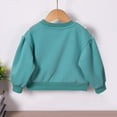 thumbnail image 3 of LIaqionyy Little Girls Sweatshirts Toddler Cotton Solid Color Crew Neck Long Sleeve Pullover Loose Top, 3 of 7