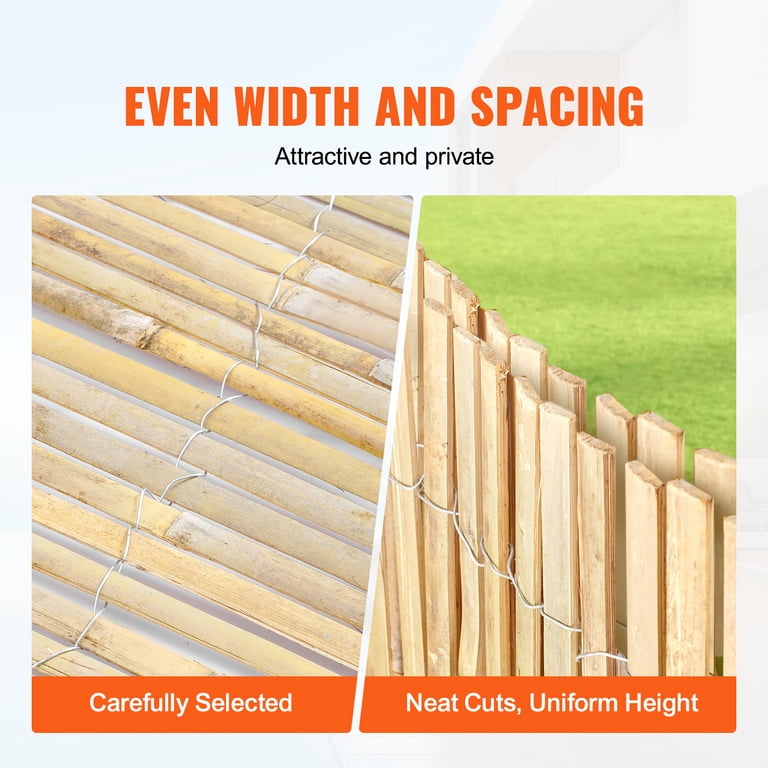 KFFKFF Bamboo Privacy Screen Fence, 6 Ft. x 13 Ft. photo 2