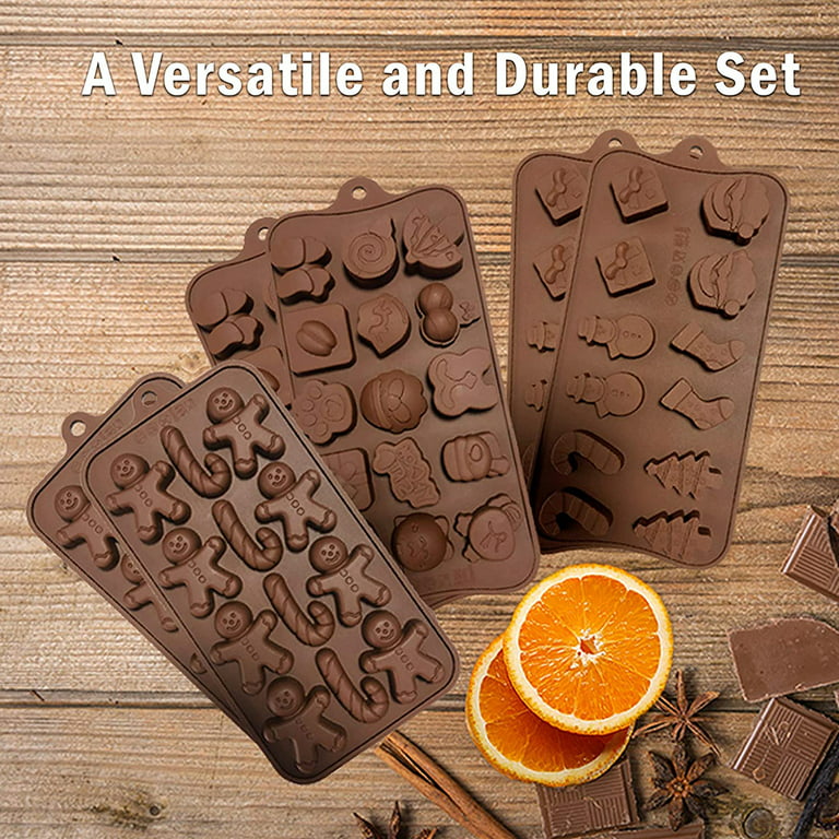DIY Silicone Candy Molds - Easy To Use and Clean Chocolate Molds - Multi  Style Silicone Molds for Molding Hard or Rubberized Candy - 6 Pack Style 1  