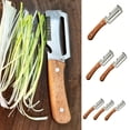 thumbnail image 6 of Multi-Functional Vegetable Peeler for Kitchen,3 in 1 Upgrated Stainless Steel Thickened Wooden Handle Peeler and Bottle Opener, Kitchen Gadgets Tool for Peeling Fruits and Shredding Scallions,2PC, 6 of 8