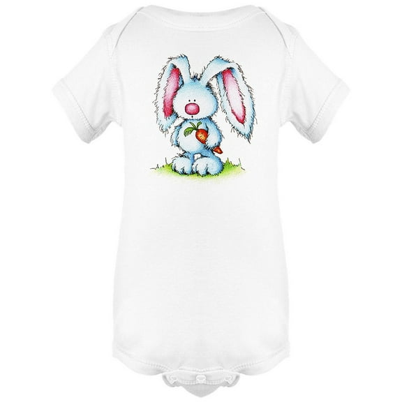 Bunny With Big Ears & Carrot Bodysuit Infant -Image by Shutterstock, Newborn
