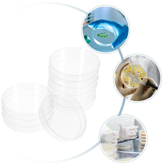 LOLIPPYY 10-Pack 9cm Round Agar Plates for Cell Culture and Mushroom Growth, Laboratory Petri Dishes Set