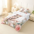 thumbnail image 2 of Erosebridal Kawaii Bunny Rabbit Twin Comforter Sets,Rustic Flowers Pink Easter Eggs Bedding Set For Kids Reversible 2-Piece, 2 of 7