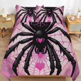 thumbnail image 6 of Halloween Pink Spider Full Size Bedding Set Contains One Duvet Cover and two pillowcases Halloween Decor, 6 of 7