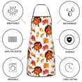 thumbnail image 6 of Pofeuu Thanksgiving Turkey Leaves Print Aprons with Pockets, Cute Aprons for Kitchen, Cooking, Server, Barber, Chef Apron, 6 of 7