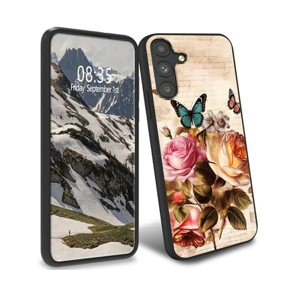 wonima11 for Samsung Galaxy S25 Case Galaxy S25 Case Slim Black Soft TPU Phone Case Shockproof Anti-Drop Full Body Protection Cell Phone Cover for Samsung Galaxy S25,Black White Sunflowers