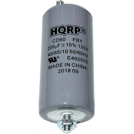 HQRP 200uF 125V Capacitor AC Electric Motor Start Capacitor HVAC Blower Compressor Pump 200MFD CD60 plus HQRP Coaster