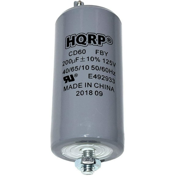 HQRP 200uF 125V Capacitor AC Electric Motor Start Capacitor HVAC Blower Compressor Pump 200MFD CD60 plus HQRP Coaster