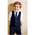 thumbnail image 6 of 4Pcs Toddler Kids Boy Formal Suit Tops Waistcoat Pants Tie Gentleman Outfits Set, 6 of 6