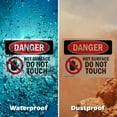 thumbnail image 6 of (2 Pack) Hot Surface Do Not Touch OSHA Danger Sign 14 Inch X 10 Inch Indoor / Outdoor Rust-Free Aluminum Metal Signs for Workplace, Workshop, and Construction Site, Made in the USA, 6 of 8