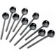 thumbnail image 1 of Cuchara de café espresso negra, cuchara de postre, cucharilla de té, 10 unidades, 5,24 pulgadas, 1 of 5