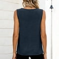 thumbnail image 3 of Cilsoka Dressy Tank Tops for Women V Neck Pleated Sleeveless Shirts Summer Casual Blouses Loose Fit Beach Clothes, 3 of 5