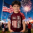 thumbnail image 2 of TIREOW Boys 250th Anniversary USA Shirts 4th of July Shirt American Patriotic Flag 2026 Tshirt 250 Years Birthday Patriotic Tops, 2 of 4