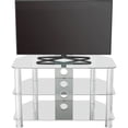 thumbnail image 4 of AVF Transitional Steel and Glass TV Stand for 10" to 42" TVs in Clear/Chrome, 4 of 6