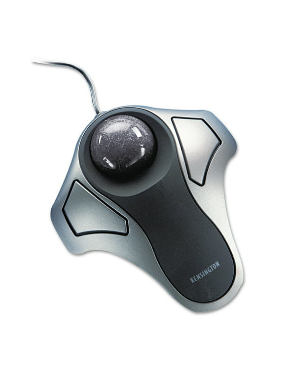 Kensington Optical Orbit Trackball Mouse, Two-Button, Black/Silver