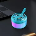 thumbnail image 5 of WIZUTIZ Mecha Mini Bluetooth 5.3 Speaker Portable Wireless Bass Speaker RGB Ambient Lights 900mAh Battery Compact Cube For Desktop Gaming Room Home Party Outdoor Travel, 5 of 5