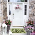thumbnail image 2 of Sunhine Spring Decor Door Mat - Green Farmhouse Welcome Summer Mats Outdoor Colorful Flowers Doormat Non Slip Rubber Floral Decorative Front Door Mats Indoor Rug 17" x 30", 2 of 6