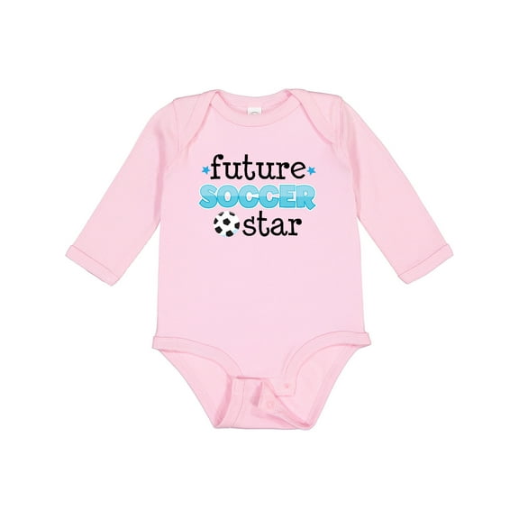 Inktastic Future Soccer Star Boys Long Sleeve Baby Bodysuit
