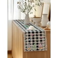 thumbnail image 5 of Table Runner 72 Inches Long for Kitchen Dining, Easter Dresser Scarf Farmhouse, Dining Table Decorations for Wedding/Parties, Vintage Gnomes Bunny Eggs Black Buffalo Plaid 16 x 72 In, 5 of 8