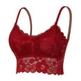 thumbnail image 3 of WILLBEST Brasier Deportivo Mujer Sujetador De Encaje Transpirable Para Mujer, Ropa Interior Con Huecos En El Pecho, Color Rojo, 3 of 3