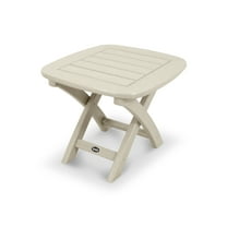 POLYWOOD Yacht Club 21" x 18" Side Table in Sand Castle