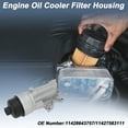 thumbnail image 2 of Carcasa del filtro de aceite del motor Unique Bargains para Mini Cooper 1.6L L4 2010-2015 No.11428643757/11427583111 Enfriador de aceite de transmisión de aleación de aluminio 1 Pc, 2 of 7