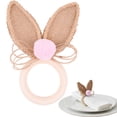thumbnail image 2 of THLKIF Easter Bunny Napkin Rings, Golden Rabbit Ear Napkin Rings Holder Metal Round Serviette Rings Cute Easter Napkin Buckle Dining Table Decoration for Easter Dinner Weddings Party, 2 of 6