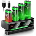 thumbnail image 1 of Batería recargable para mando Xbox One, 5200 mWh, paquete de 4 unidades, base de carga compatible con Xbox Series X|S, 1 of 8