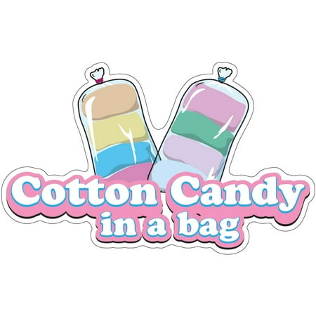 Cotton Candy In A Bag Decal Concession Stand Food Truck Sticker