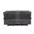 thumbnail image 7 of Dark Gray Microfiber Power Reclining Loveseat with USB Charger and Console, 7 of 7