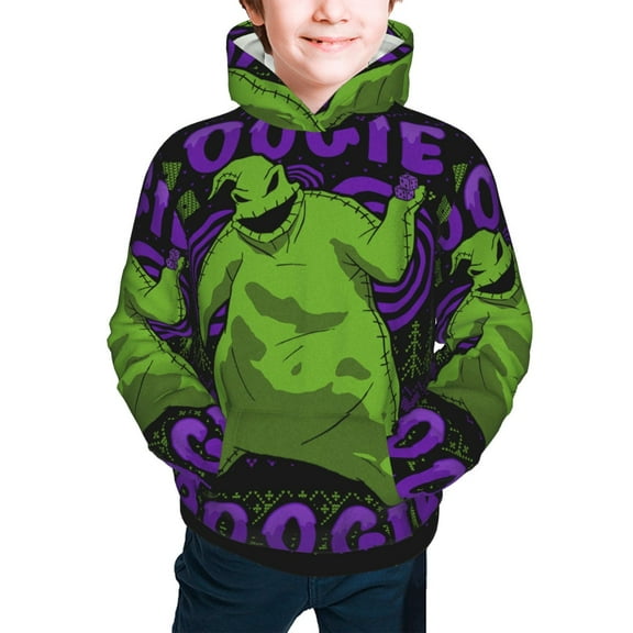 Oogie Boogie Youth Hoodie Graphic Colorful Cool Kids Hooded Sweatshirts Kangaroo Pocket for Boys Girls Small