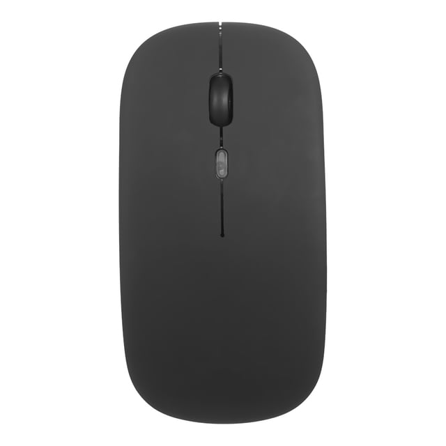 Graflsoa Slim 2.4G Wireless Rechargeable Mouse with 3 DPI Settings, Quiet Click, 7-Color LED, Ergonomic Design for Home & Office Use - Black