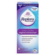 Replens Long Lasting Vaginal Moisturizer, 8 Ct, 0.24 Oz, 4 Pack