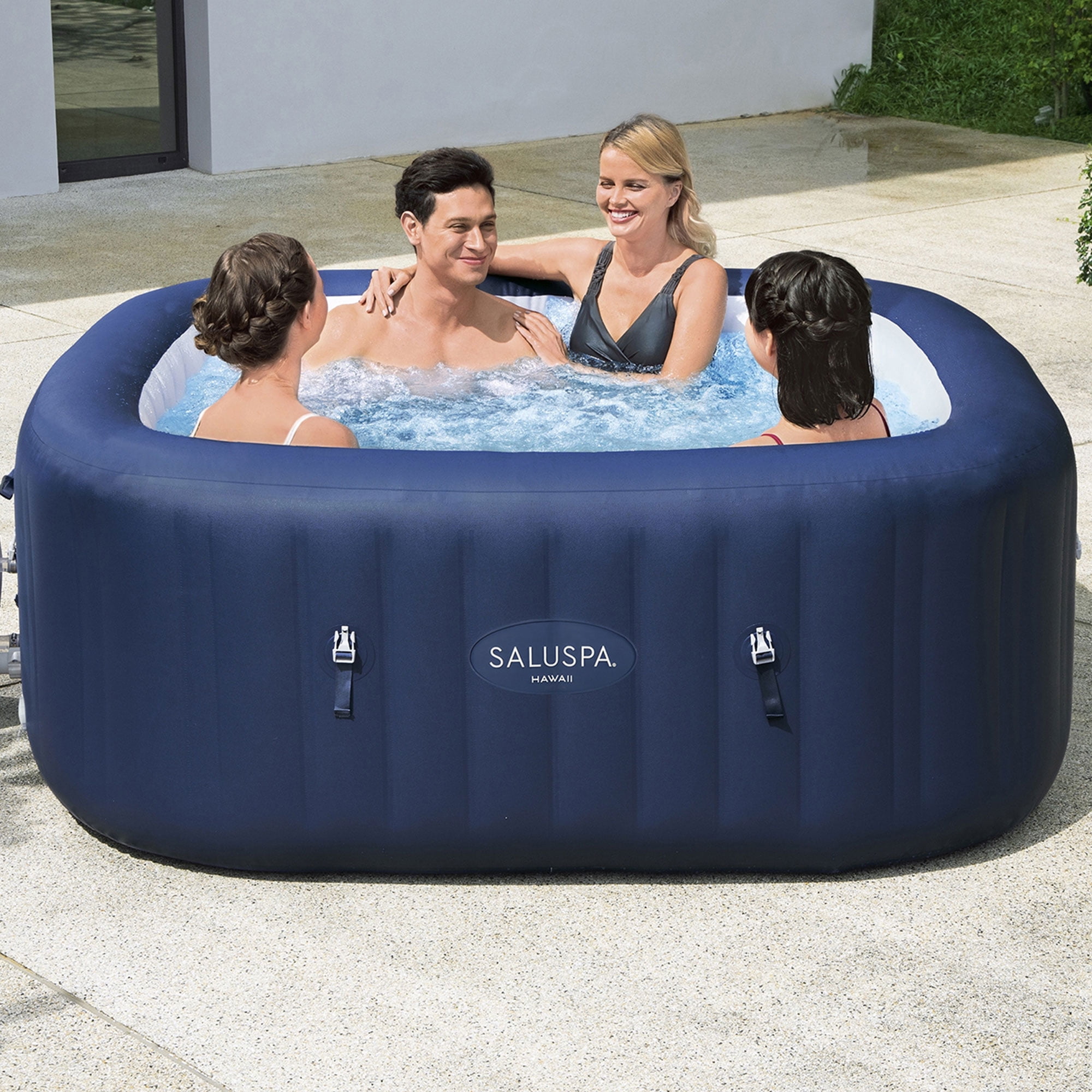 Bestway 6 Person Inflatable Hot Tub with 2 Pillows