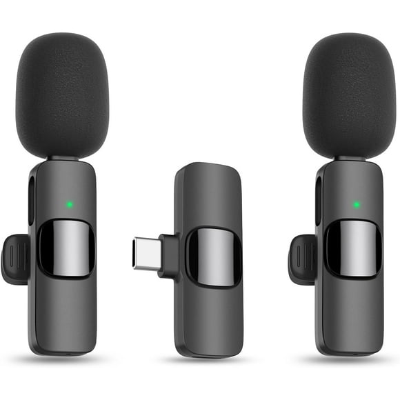 Mini Wireless Lavalier Microphone for iPhone, iPad, Android - Bluetooth Lavalier Cell Phone Microphone for YouTube Video Recording - Clip-On Lavalier Microphone for Tiktok Interview Podcast Vlog