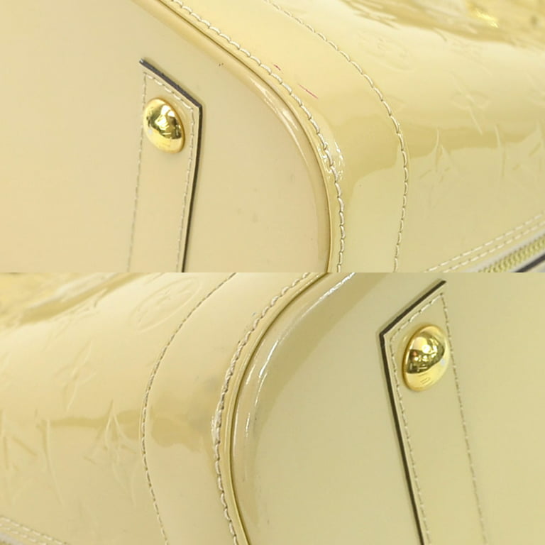 Authenticated Used Louis Vuitton Handbag Monogram Vernis Alma PM Citrine  (Light Yellow) Patent Leather Women's M90101 
