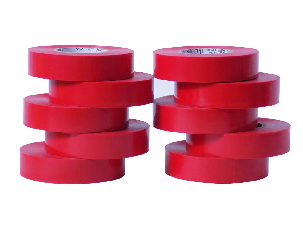WOD Tape Red Electrical Tape General Purpose 3/4 in. x 66 ft. High Temp