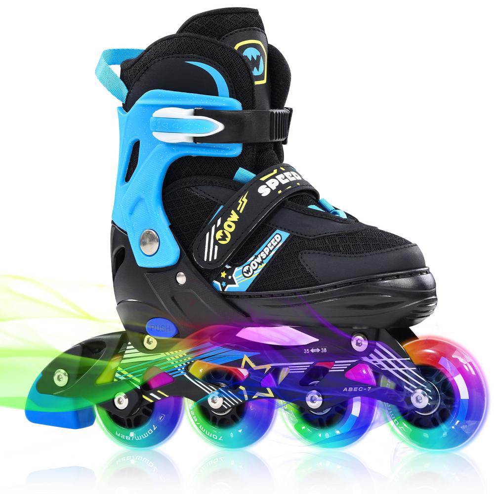 Adjustable Light Up Skates for Girls/Boy Christmas~Gift^ Roller Skates for Kids 