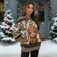 thumbnail image 3 of Xoenoiee Highland Cattle Print Women Sweatshirts Pullover Fleece Comfort Fall Loose Outfits Fashion Long Sleeve Athletic Tops with Pockets, Size S, 3 of 7
