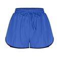 thumbnail image 6 of Conairie Women Workout Shorts Loose Quick Dry Elastic High Waisted Running Shorts with Built-In Liner Lightweight Summer Sport Shorts with Pockets Blue XL, 6 of 6