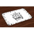 thumbnail image 1 of Ambesonne I Love You Place Mats Set of 4, Stars for Loved, Standard Size, White Charcoal Grey, 1 of 4