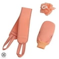 thumbnail image 3 of Luxtrada 3 Pcs Exfoliating Back Scrubber for Shower,Korean Exfoliating Gloves Mitt for Body Exfoliation, Bath Scrub Loofah Sponge, Back Brush Washer Exfoliator for Men and Women, 3 of 8