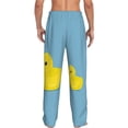 thumbnail image 3 of Picia Cute Ducky Mens Soft Woven Cotton Elastic Waistband Sleep Pajama Pant Lounge Sleep Pant With Pockets And Drawstring-Large, 3 of 9