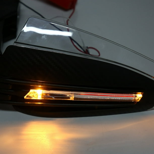 Guardamanos, 2pcs 7/8"Guardabarros universal para motocicleta LED Indicador de giro DRL Protector del indicador Ecomeon no