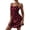 Red, variant on Asxite Plus Size Womens Pajamas Loose Spaghetti Strap Sleeveless Heart Print Short Sleep Dress