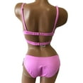 thumbnail image 3 of Victoria's Secret Swim 2 Piece Set V-Hardware Bralette Bikini Top/Cheeky Bottom Berry Pink S/S NWT, 3 of 4