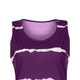 thumbnail image 4 of Fangasis Ladies Shift Sundress Sleeveless Tank Dresses Striped Printed Tunic Midi Dress Women Loose Boho Work Purple XL, 4 of 6